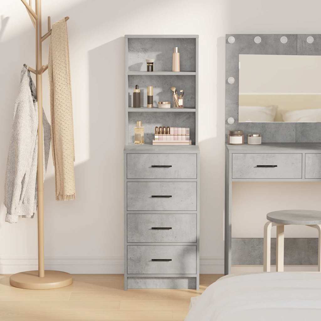 vidaXL Highboard met lade Wit 40 x 41 x 135 cm Bewerkt hout