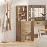vidaXL Highboard met lade Wit 40 x 41 x 135 cm Bewerkt hout