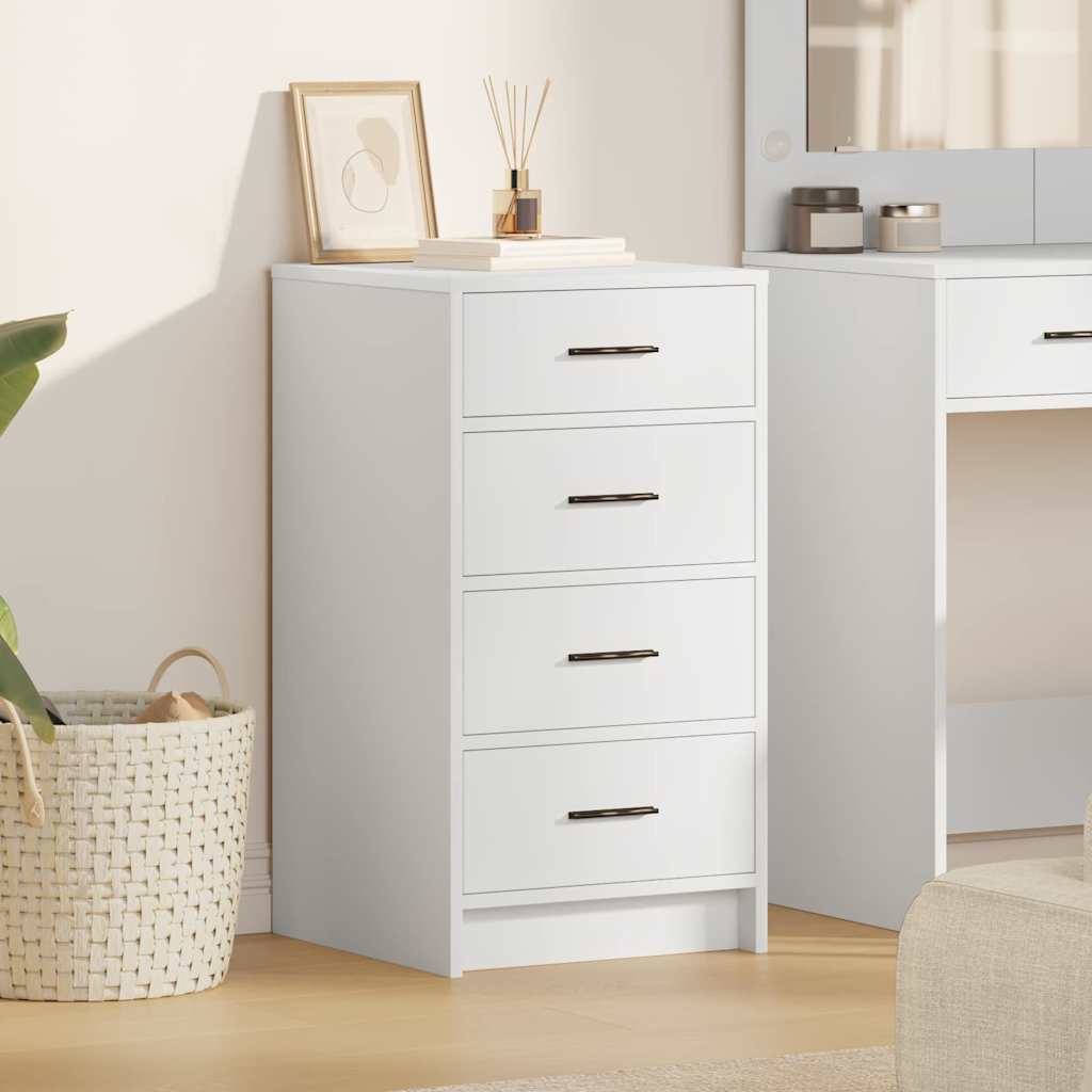 vidaXL Dressoir met lade Wit 40 x 41 x 75 cm Bewerkt hout
