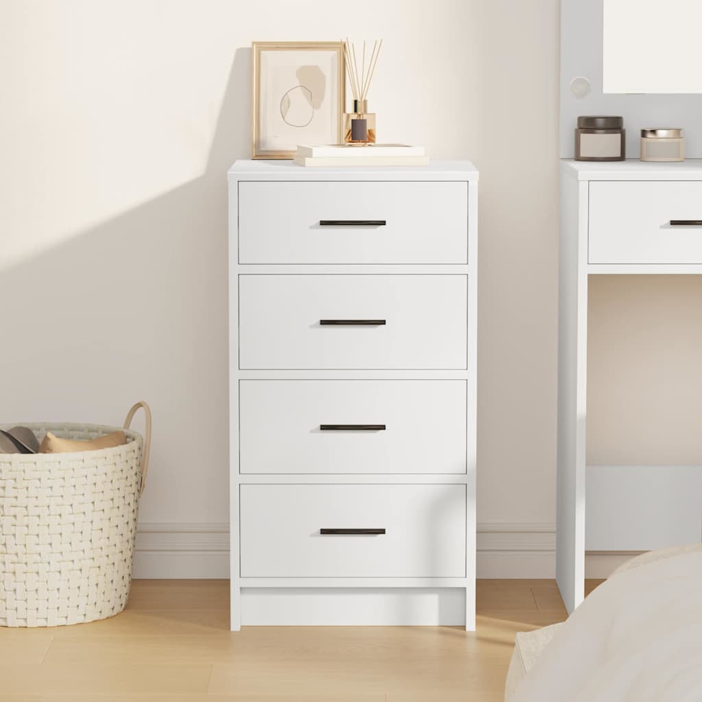 vidaXL Dressoir met lade Wit 40 x 41 x 75 cm Bewerkt hout