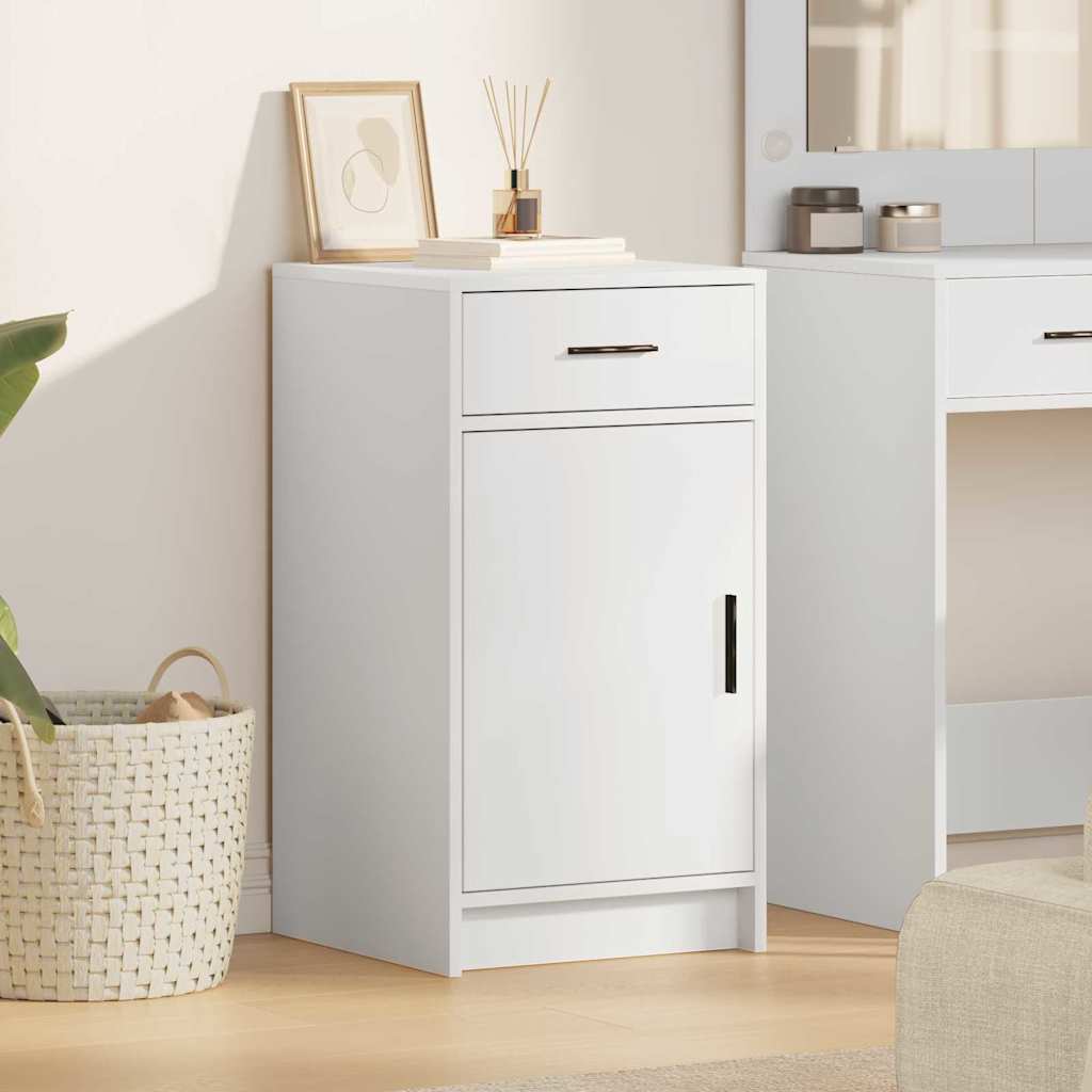 vidaXL Dressoir met lade Wit 40 x 40,5 x 75 cm Bewerkt hout