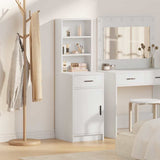 vidaXL Highboard met lade Wit 40 x 40,5 x 135 cm Bewerkt hout