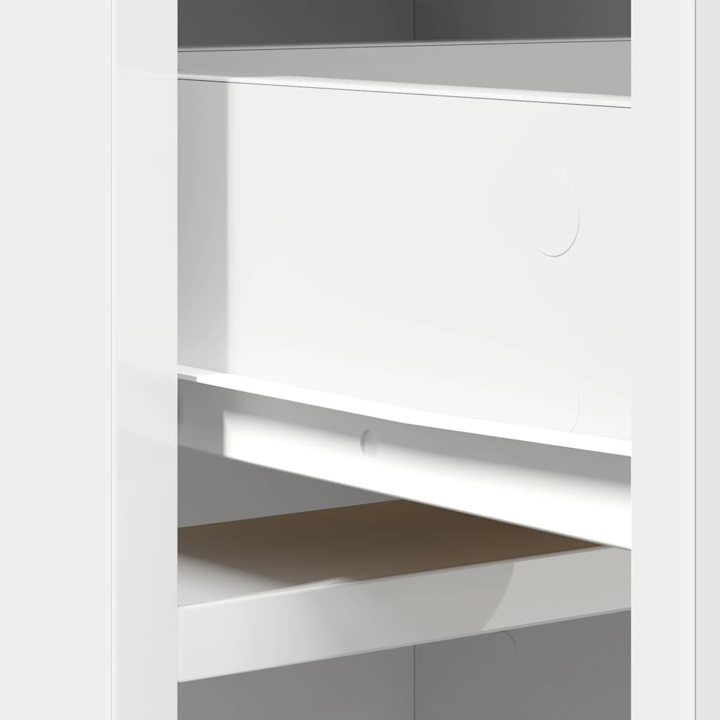 vidaXL Highboard met lade Wit 40 x 40,5 x 135 cm Bewerkt hout