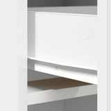 vidaXL Highboard met lade Wit 40 x 40,5 x 135 cm Bewerkt hout