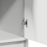 vidaXL Highboard met lade Wit 40 x 40,5 x 135 cm Bewerkt hout