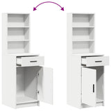 vidaXL Highboard met lade Wit 40 x 40,5 x 135 cm Bewerkt hout