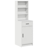 vidaXL Highboard met lade Wit 40 x 40,5 x 135 cm Bewerkt hout