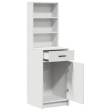 vidaXL Highboard met lade Wit 40 x 40,5 x 135 cm Bewerkt hout