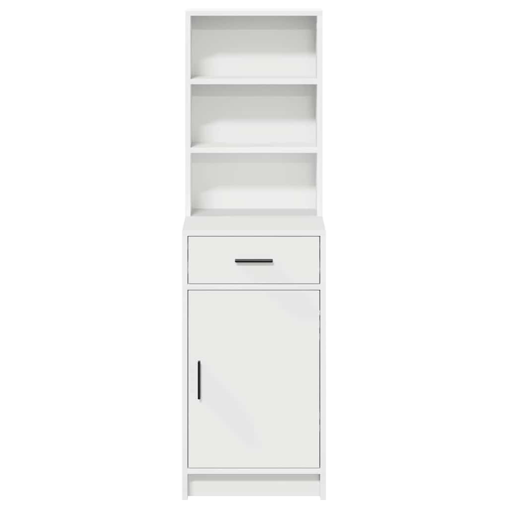 vidaXL Highboard met lade Wit 40 x 40,5 x 135 cm Bewerkt hout