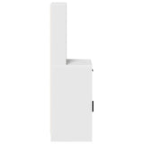 vidaXL Highboard met lade Wit 40 x 40,5 x 135 cm Bewerkt hout