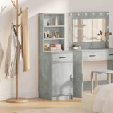 vidaXL Highboard met lade Wit 40 x 40,5 x 135 cm Bewerkt hout
