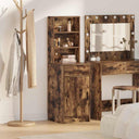 vidaXL Highboard met lade Wit 40 x 40,5 x 135 cm Bewerkt hout