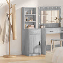 vidaXL Highboard met lade Wit 40 x 40,5 x 135 cm Bewerkt hout