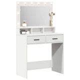 vidaXL Kaptafel met spiegellichten Wit 79 x 41 x 135 cm Bewerkt hout