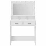 vidaXL Kaptafel met spiegellichten Wit 79 x 41 x 135 cm Bewerkt hout