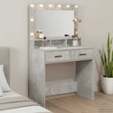 vidaXL Kaptafel met spiegellichten Wit 79 x 41 x 135 cm Bewerkt hout