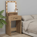 vidaXL Kaptafel met spiegellichten Wit 79 x 41 x 135 cm Bewerkt hout