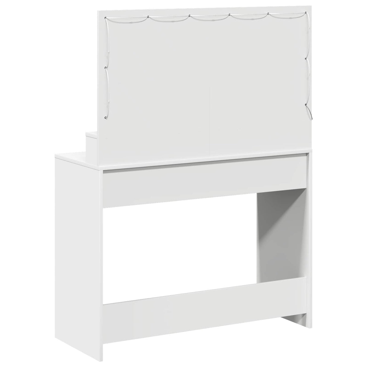 vidaXL Kaptafel met spiegellichten Wit 100 x 41 x 135 cm Bewerkt hout
