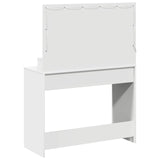 vidaXL Kaptafel met spiegellichten Wit 100 x 41 x 135 cm Bewerkt hout