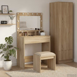 vidaXL Kaptafel met spiegellichten Wit 100 x 41 x 135 cm Bewerkt hout
