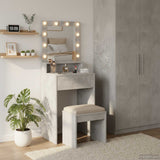 vidaXL Kaptafel met spiegellichten Wit 100 x 41 x 135 cm Bewerkt hout