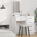 vidaXL Kaptafel met lade met plank Wit 50 x 41 x 140 cm Bewerkt hout