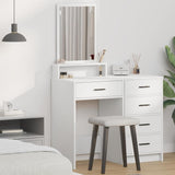 vidaXL Kaptafel met lade met plank Wit 50 x 41 x 140 cm Bewerkt hout
