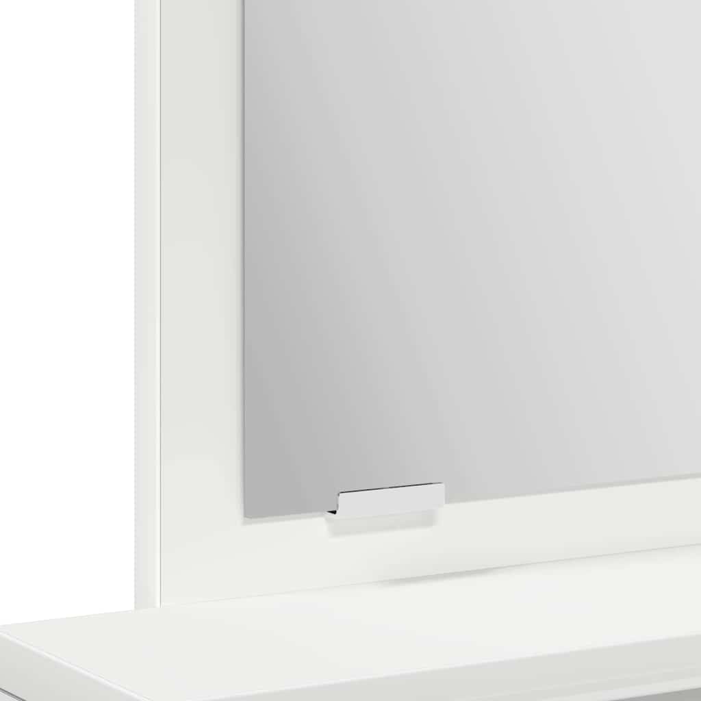 vidaXL Kaptafel met lade met plank Wit 50 x 41 x 140 cm Bewerkt hout