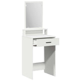 vidaXL Kaptafel met lade met plank Wit 50 x 41 x 140 cm Bewerkt hout