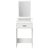 vidaXL Kaptafel met lade met plank Wit 50 x 41 x 140 cm Bewerkt hout