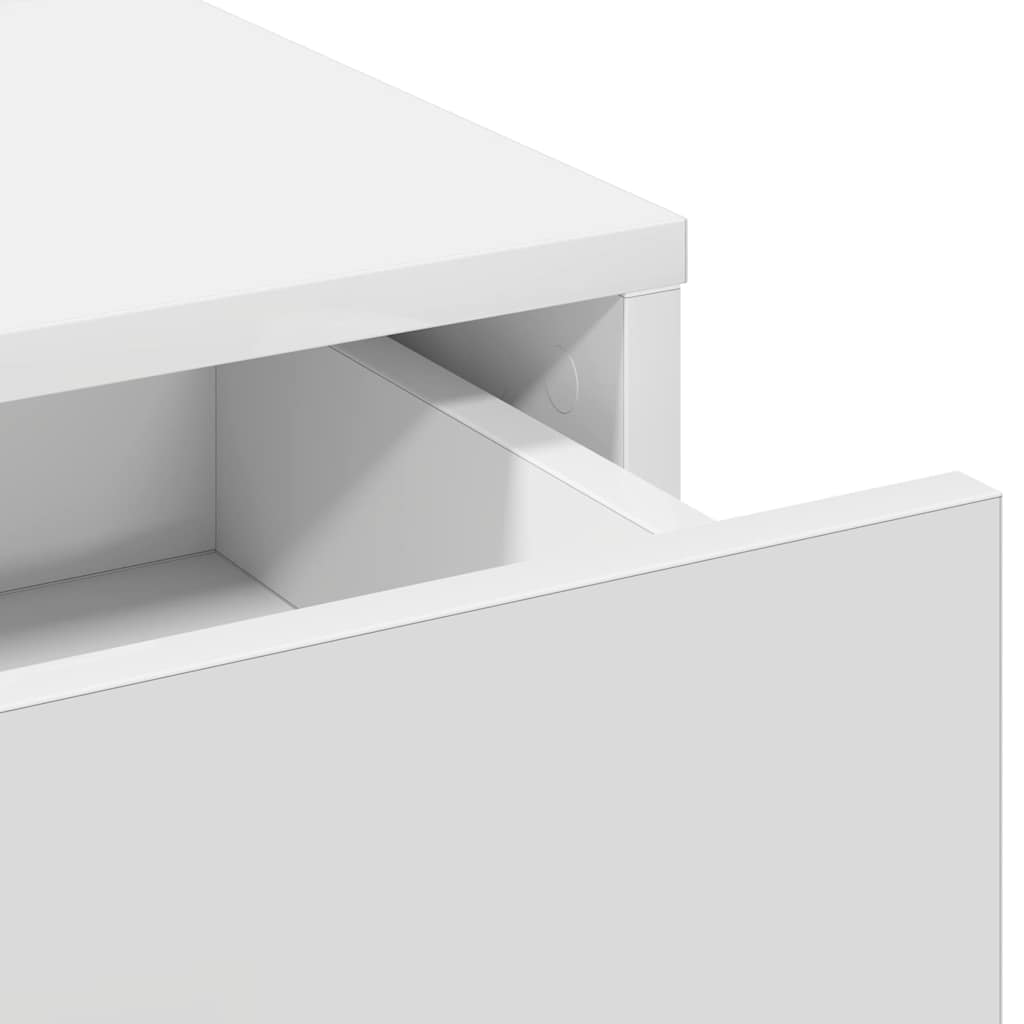 vidaXL Kaptafel met lade met plank Wit 50 x 41 x 140 cm Bewerkt hout