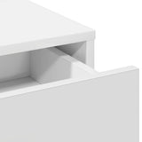 vidaXL Kaptafel met lade met plank Wit 50 x 41 x 140 cm Bewerkt hout