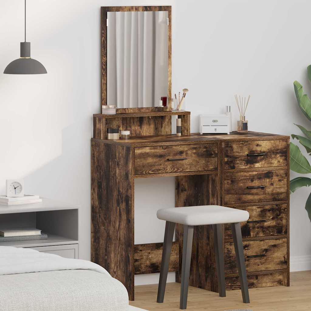 vidaXL Kaptafel met lade met plank Wit 50 x 41 x 140 cm Bewerkt hout