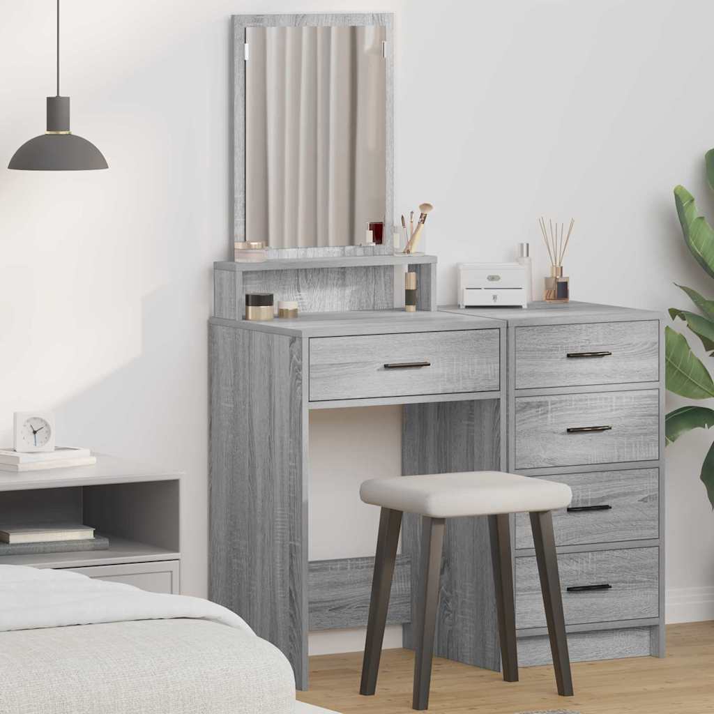 vidaXL Kaptafel met lade met plank Wit 50 x 41 x 140 cm Bewerkt hout