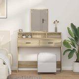 vidaXL Kaptafel met lade met plank Wit 50 x 41 x 140 cm Bewerkt hout