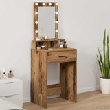 vidaXL Kaptafel met spiegellichten Wit 50 x 41 x 140 cm Bewerkt hout