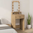 vidaXL Kaptafel met spiegellichten Wit 50 x 41 x 140 cm Bewerkt hout