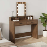 vidaXL Kaptafel met spiegellichten Wit 50 x 41 x 140 cm Bewerkt hout