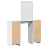 vidaXL Dressing Table with Mirror Lights White 102 x 33 x 135 cm Engineered Wood