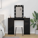 vidaXL Dressing Table with Mirror Lights White 102 x 33 x 135 cm Engineered Wood