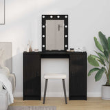 vidaXL Dressing Table with Mirror Lights White 102 x 33 x 135 cm Engineered Wood