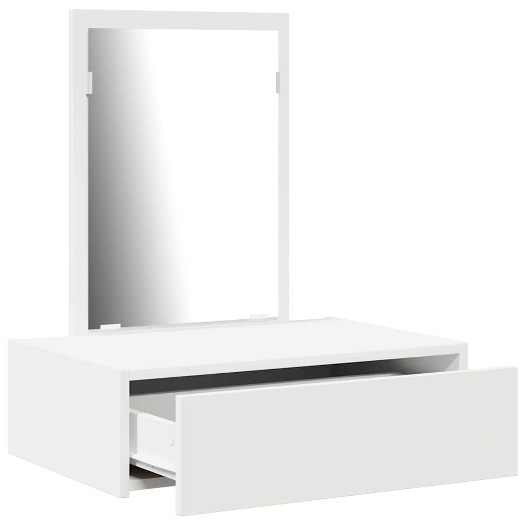 vidaXL Kaptafel met lade met opslag Wit 60 x 40 x 70 cm Bewerkt hout
