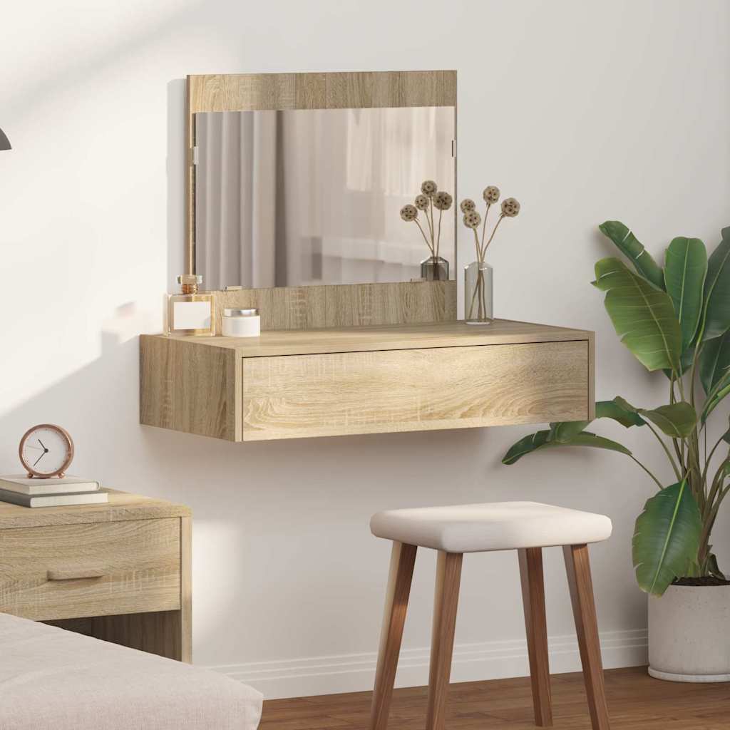 vidaXL Kaptafel met lade met opslag Wit 60 x 40 x 70 cm Bewerkt hout