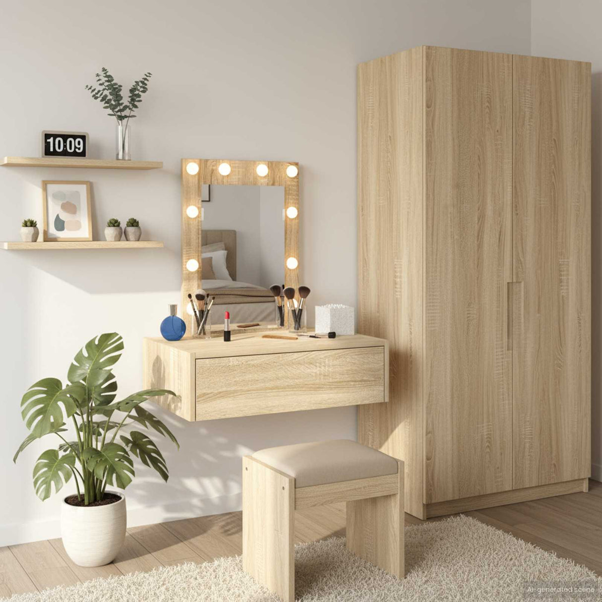 vidaXL Kaptafel met lade met opslag Wit 60 x 40 x 70 cm Bewerkt hout