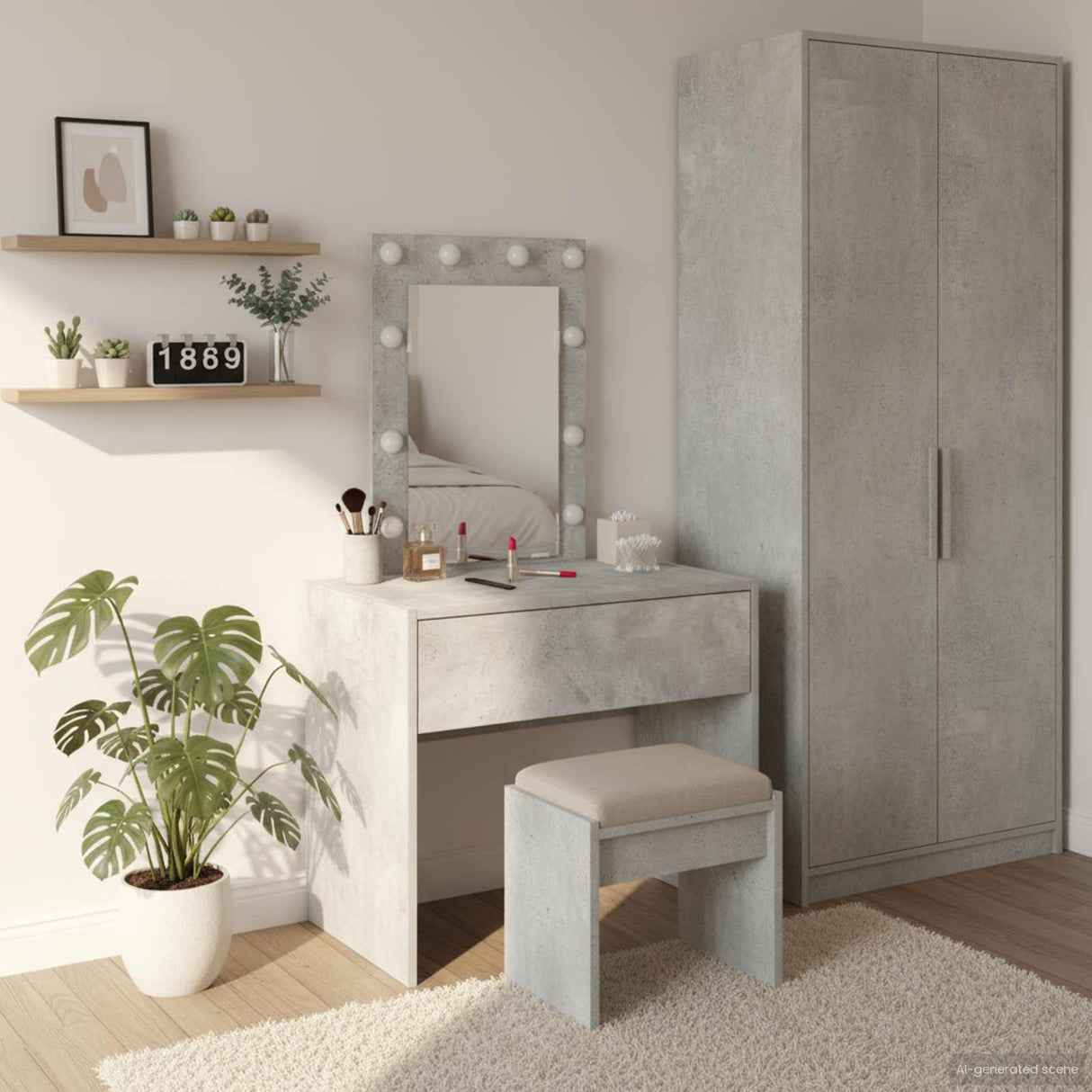 vidaXL Kaptafel met lade met opslag Wit 60 x 40 x 70 cm Bewerkt hout