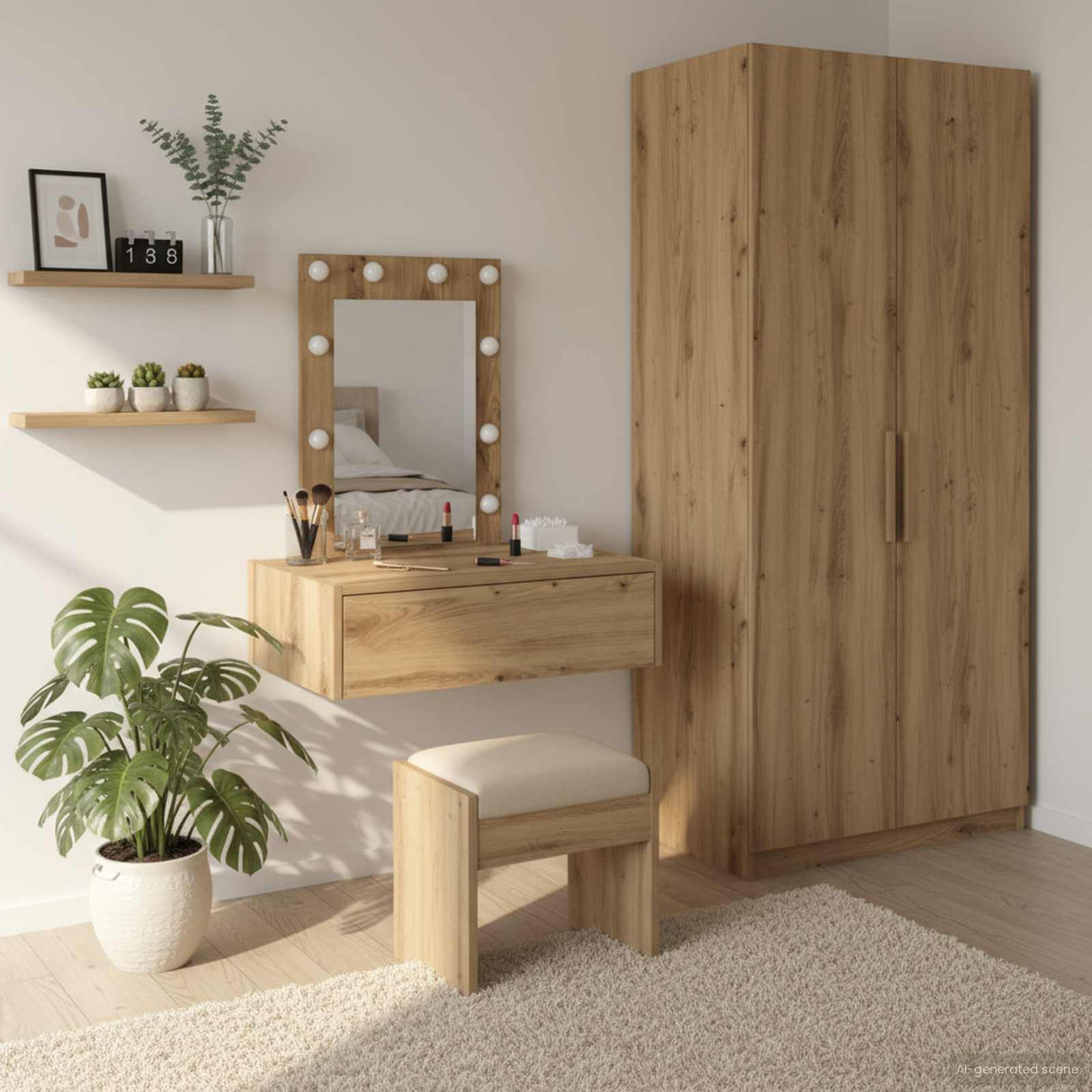 vidaXL Kaptafel met lade met opslag Wit 60 x 40 x 70 cm Bewerkt hout