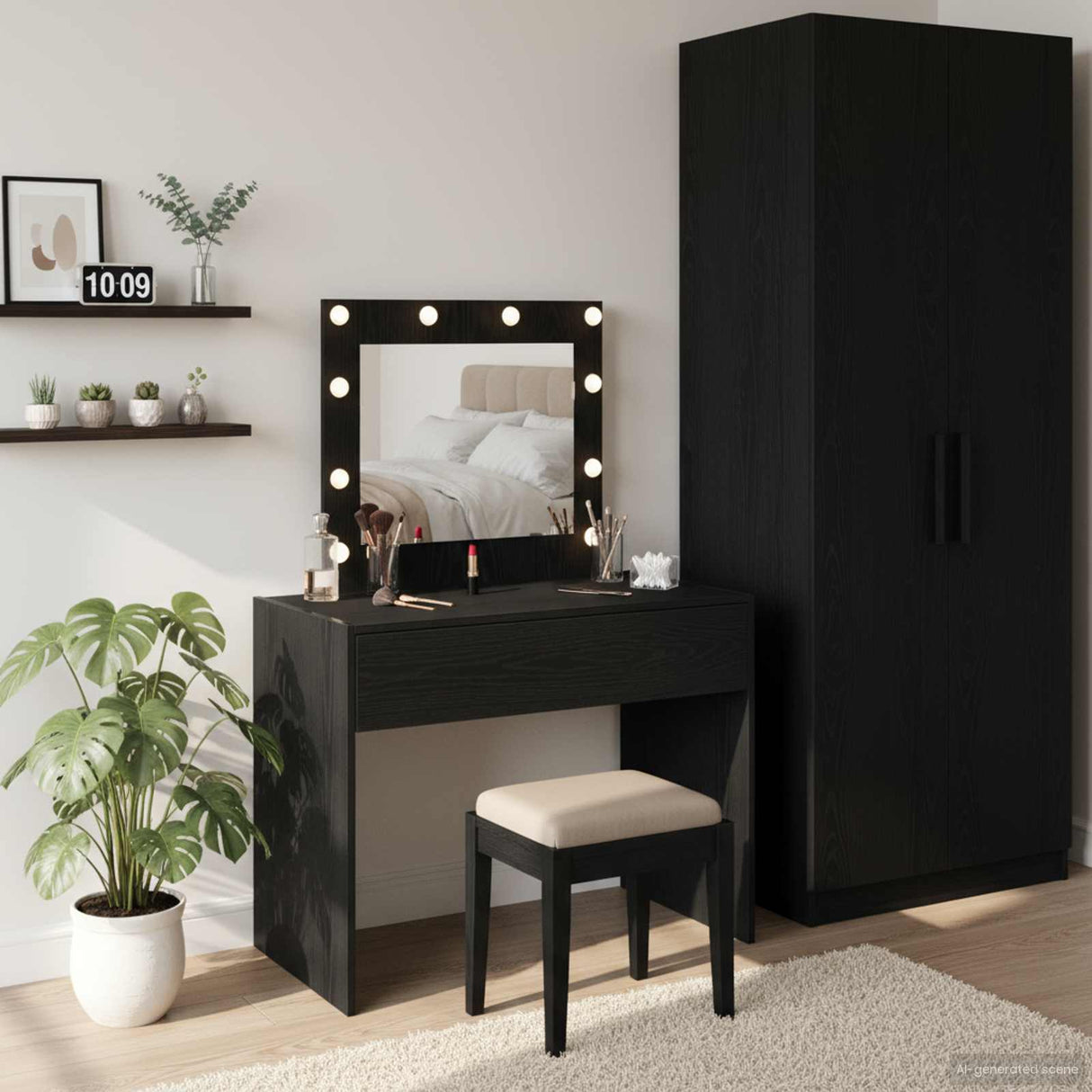 vidaXL Kaptafel met lade met opslag Wit 60 x 40 x 70 cm Bewerkt hout