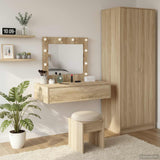 vidaXL Kaptafel met lade met opslag Wit 60 x 40 x 70 cm Bewerkt hout