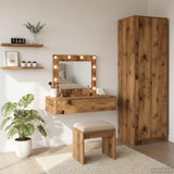 vidaXL Kaptafel met lade met opslag Wit 60 x 40 x 70 cm Bewerkt hout