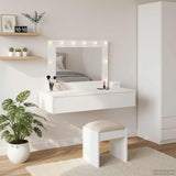 vidaXL Kaptafel met lade met opslag Wit 60 x 40 x 70 cm Bewerkt hout